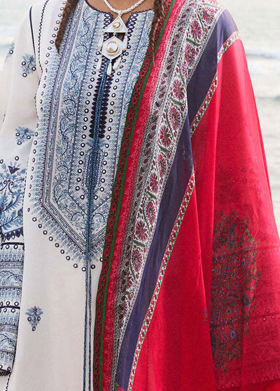 Jugnu by Hussain Rehar Embroidered Lawn Suit Unstitched 3 Piece HRR25JS D-08 Tawi