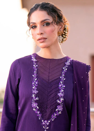 Kahani By Fozia Khalid Pret Embroidered Raw Silk 3 Piece Suit Manal