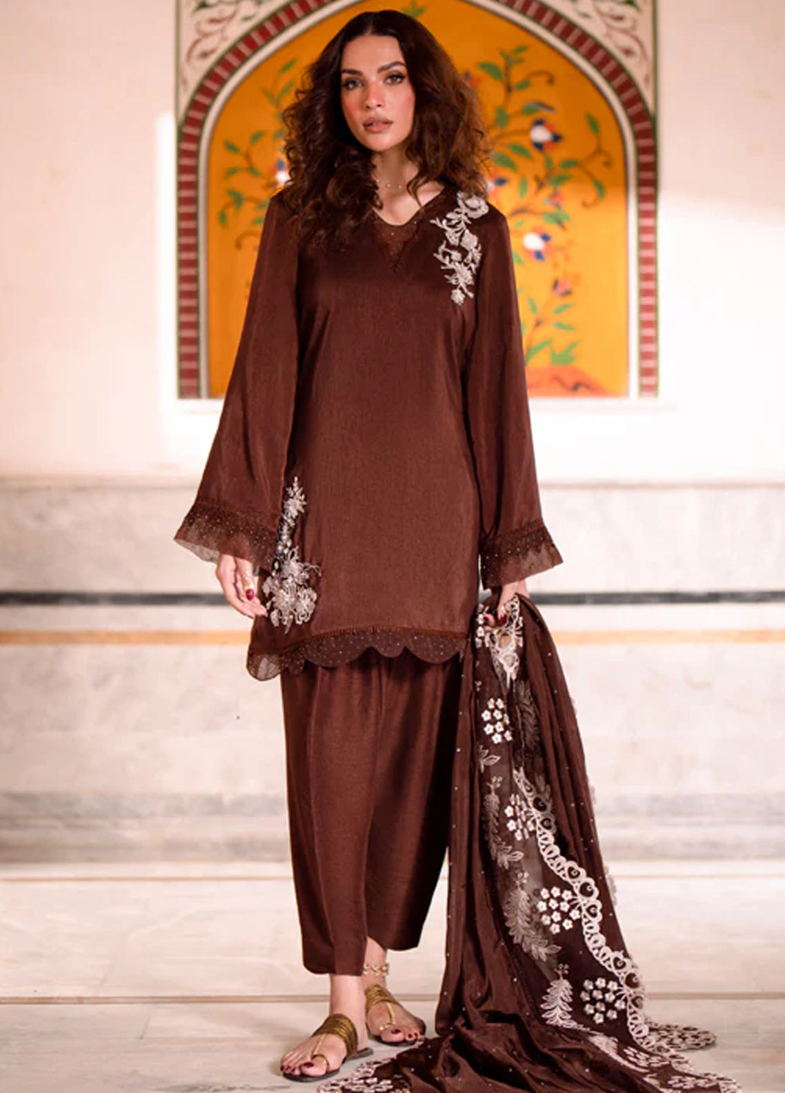 Kahani By Fozia Khalid Pret Embroidered Raw Silk 3 Piece Suit Raniya