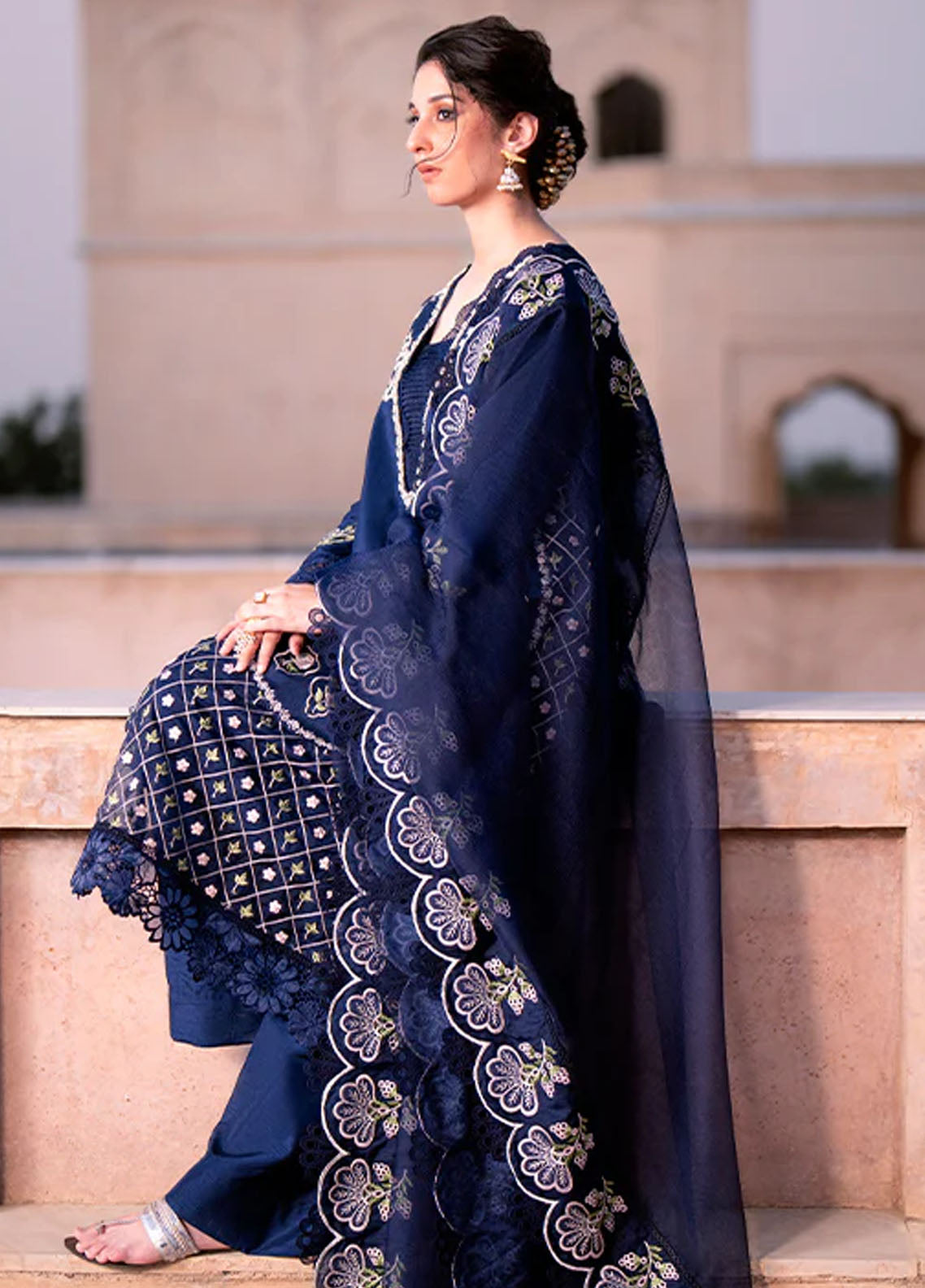 Kahani By Fozia Khalid Pret Embroidered Raw Silk 3 Piece Suit Rukhsana