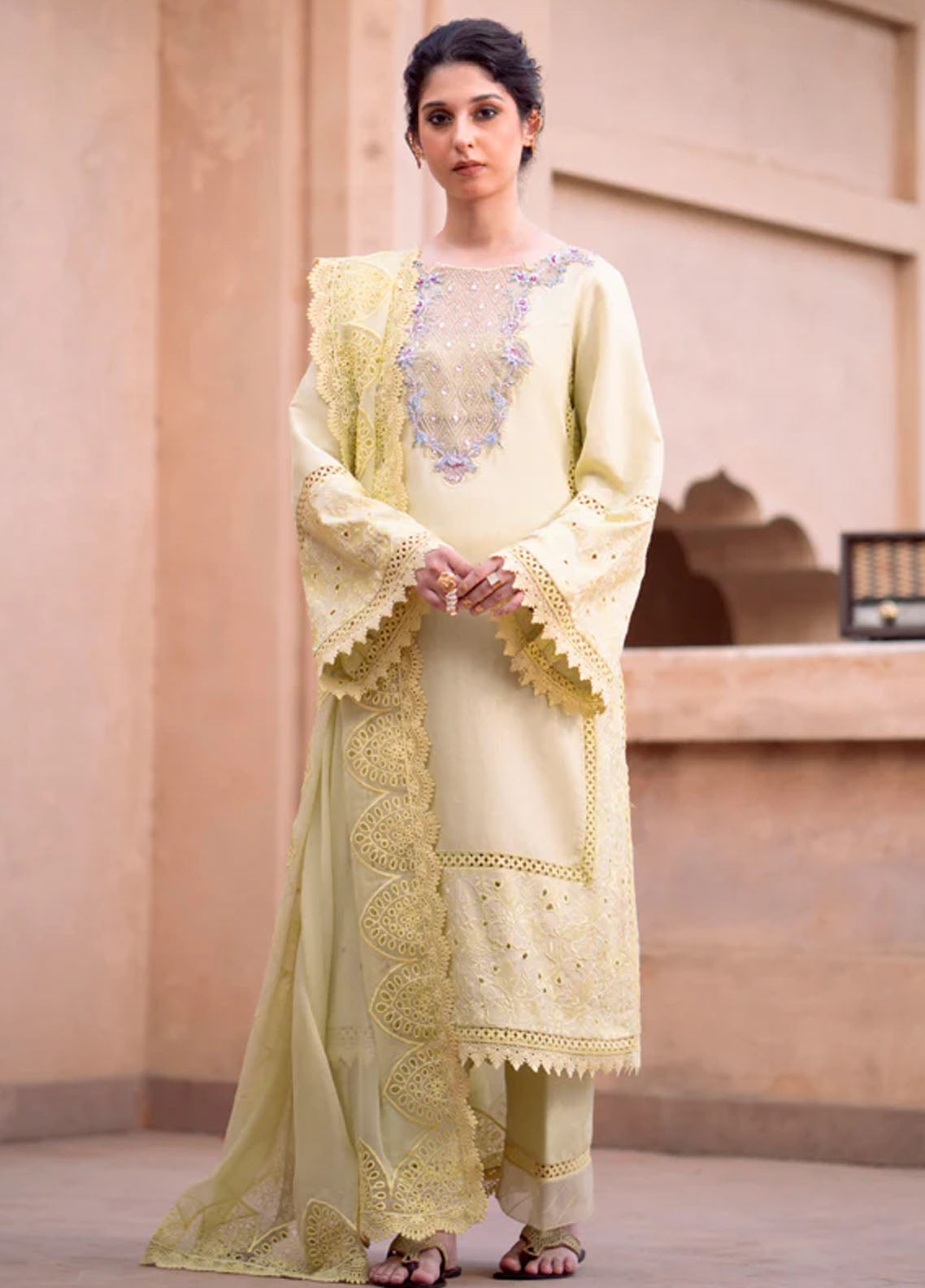 Kahani By Fozia Khalid Pret Embroidered Raw Silk 3 Piece Suit Suraiya