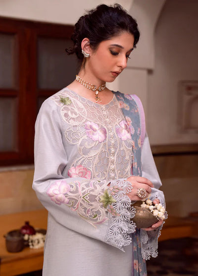 Kahani By Fozia Khalid Pret Embroidered Raw Silk 3 Piece Suit Yasmeen