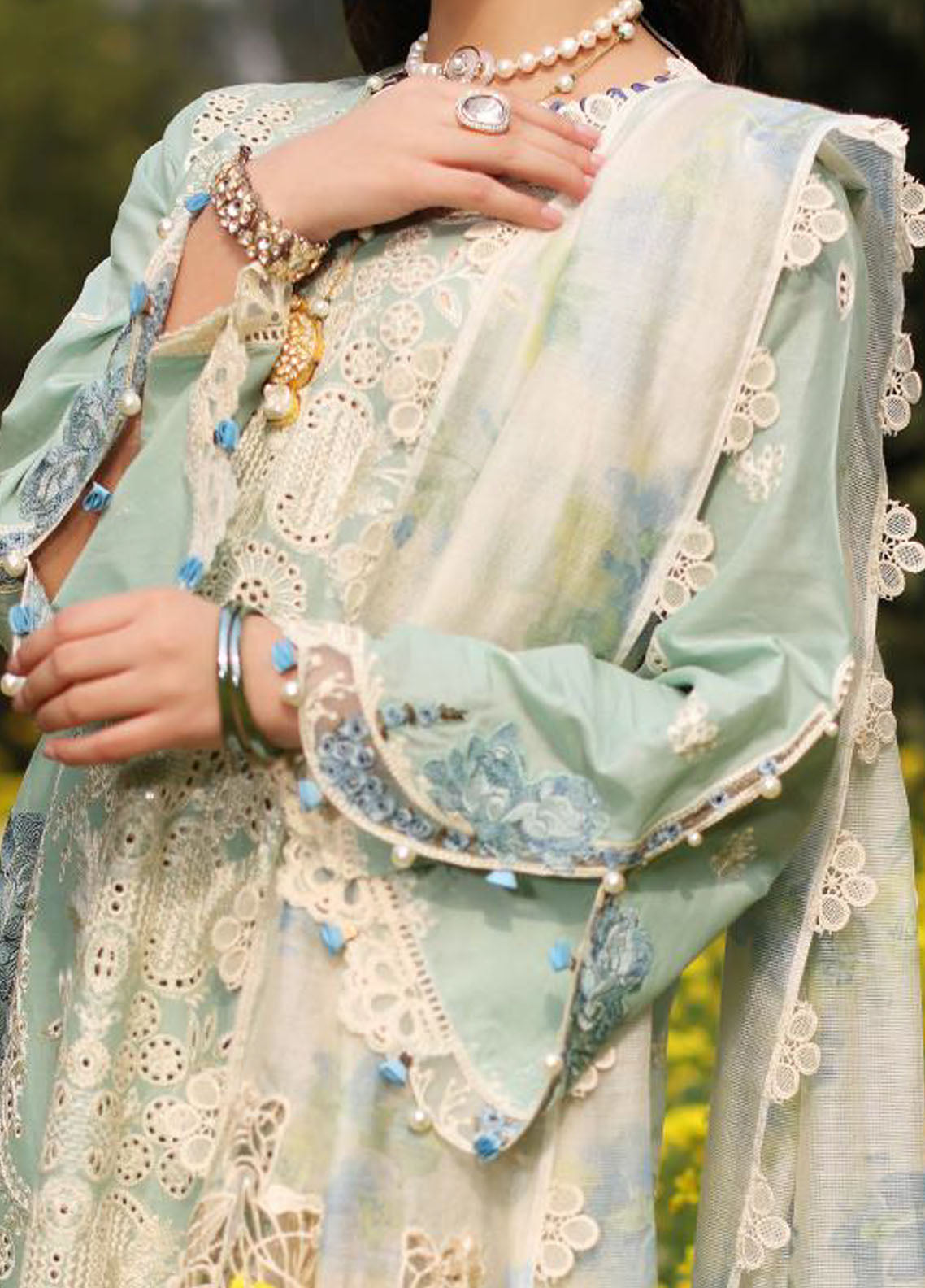 Kahf Festive Luxury Lawn Collection 2024 KFL-01 Tabir