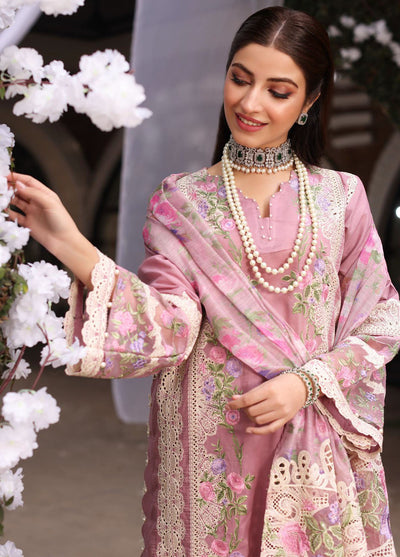 Kahf Festive Luxury Lawn Collection 2024 KFL-03 Sassi