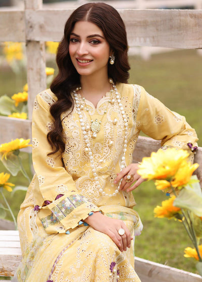 Kahf Festive Luxury Lawn Collection 2024 KFL-05 Sahar