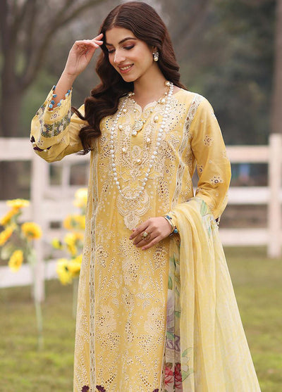 Kahf Festive Luxury Lawn Collection 2024 KFL-05 Sahar