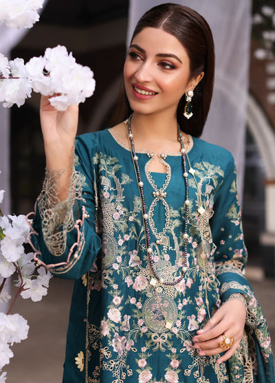 Kahf Festive Luxury Lawn Collection 2024 KFL-09 A Bano