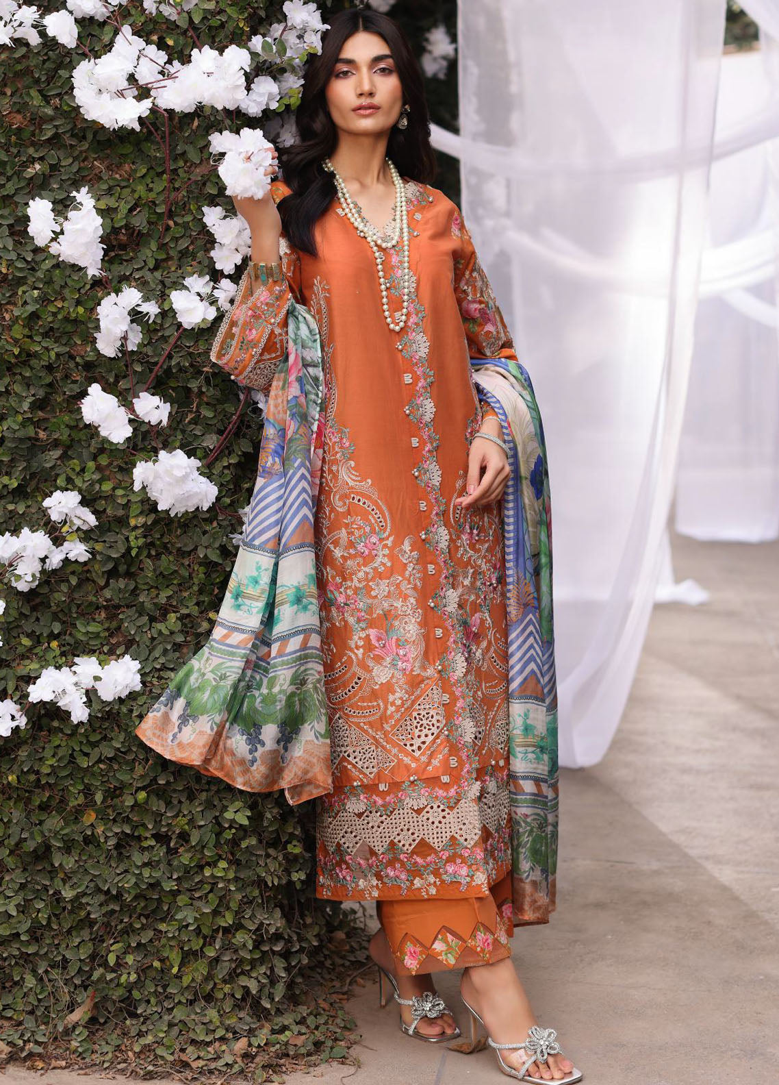 Kahf Festive Luxury Lawn Collection 2024 KFL-10 Maya