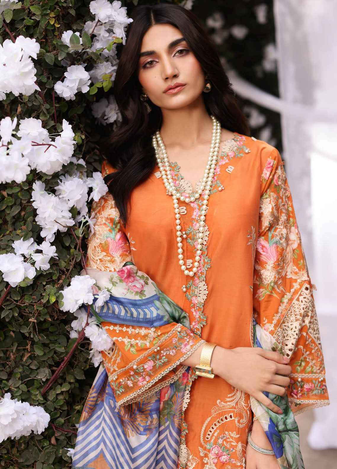 Kahf Festive Luxury Lawn Collection 2024 KFL-10 Maya