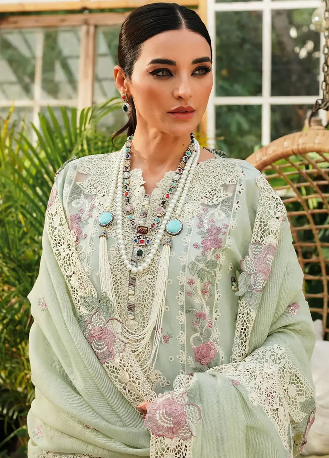 Kahf Premium Unstitched Luxury Lawn Collection 2024 KLE-1A