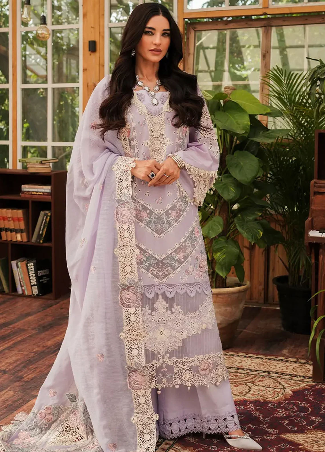 Kahf Premium Unstitched Luxury Lawn Collection 2024 KLE-1B