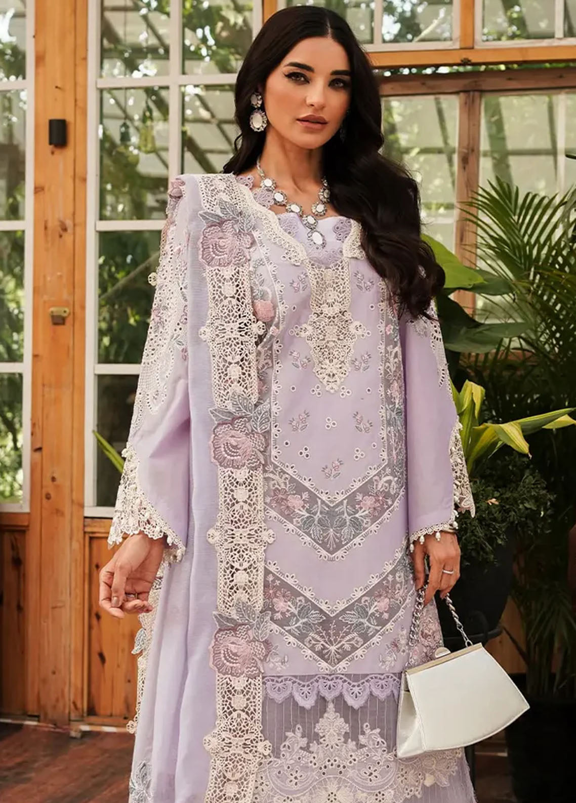 Kahf Premium Unstitched Luxury Lawn Collection 2024 KLE-1B