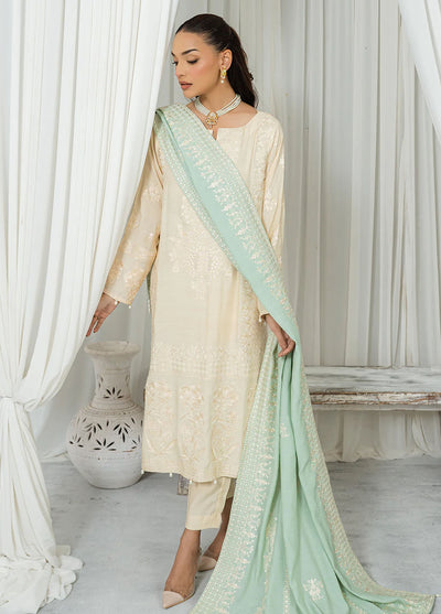 Muraad Pret Embroidered Raw Silk 3 Piece Suit Mila