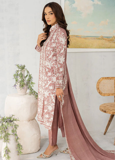 Muraad Pret Embroidered Raw Silk 3 Piece Suit Navya