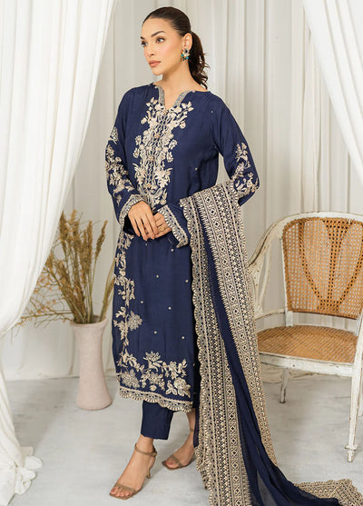 Muraad Pret Embroidered Raw Silk 3 Piece Suit Nyla