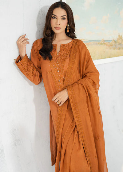 Muraad Pret Embroidered Raw Silk 3 Piece Suit Zoa