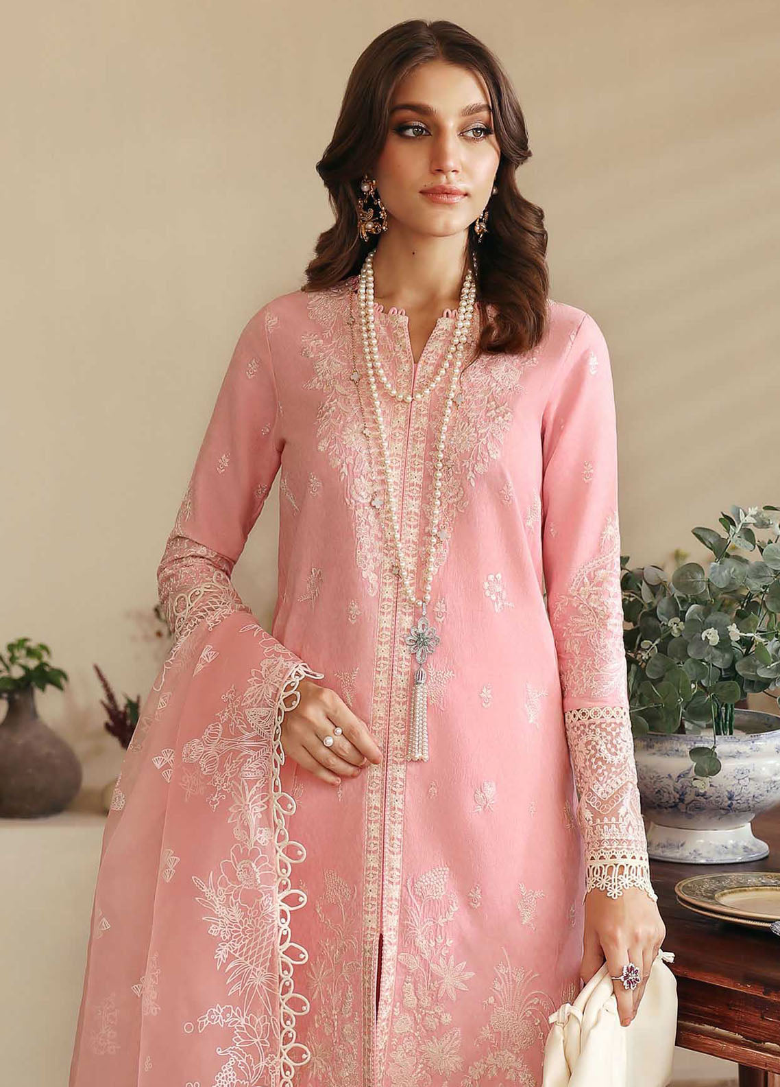 Kanwal Malik Pret Embroidered Jacquard 3 Piece Suit Geneva