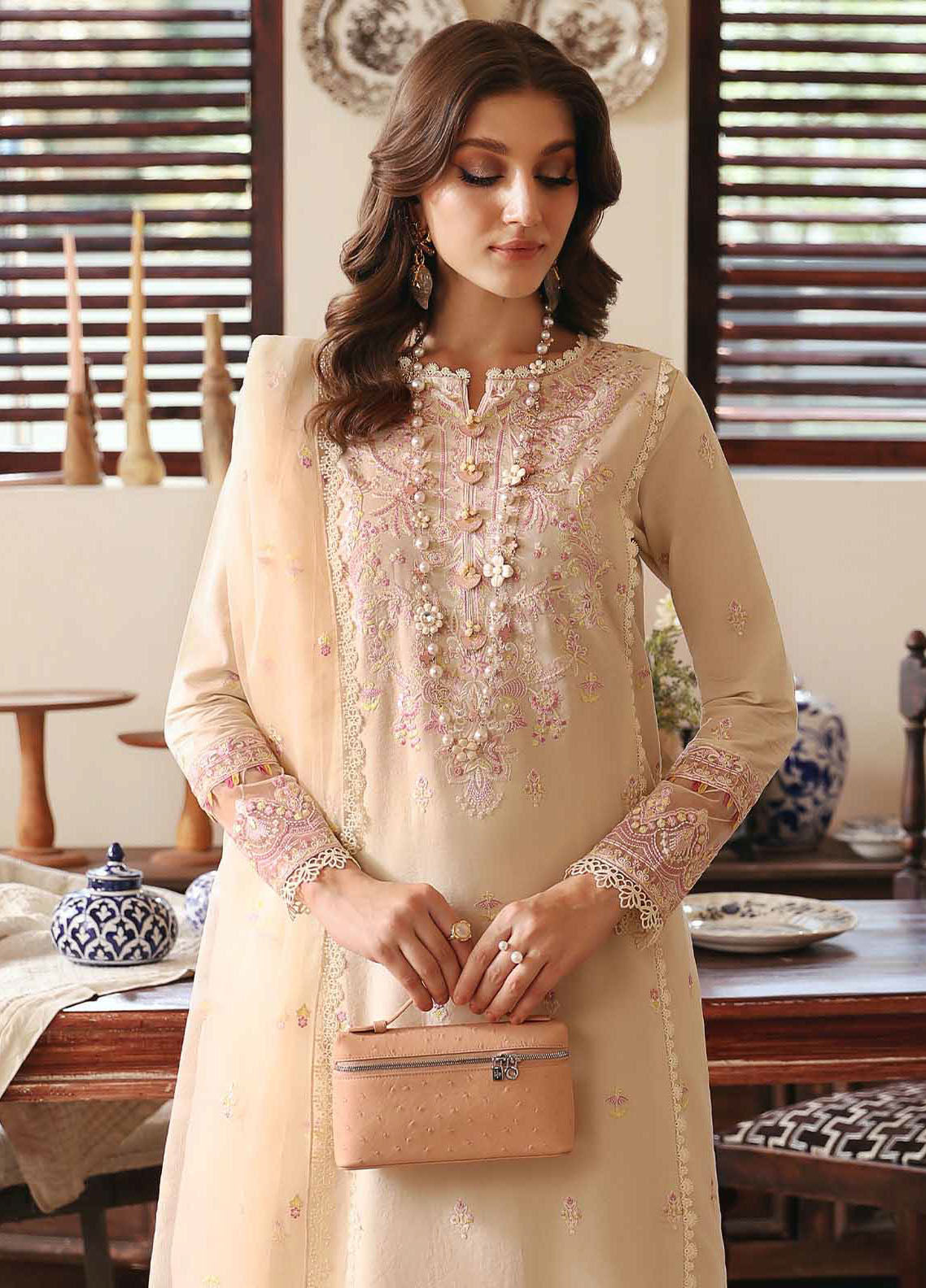 Kanwal Malik Pret Embroidered Lawn 3 Piece Suit Amelia