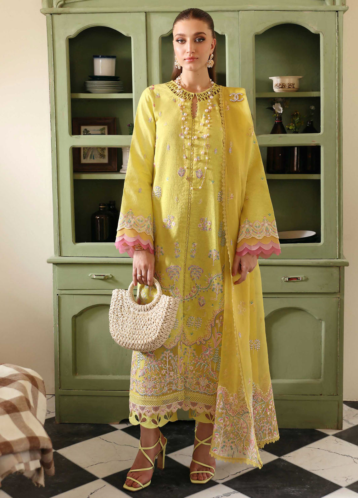 Kanwal Malik Pret Embroidered Lawn 3 Piece Suit Lucia