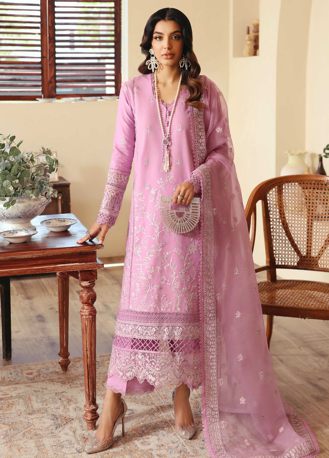 Kanwal Malik Pret Embroidered Lawn 3 Piece Suit Margot