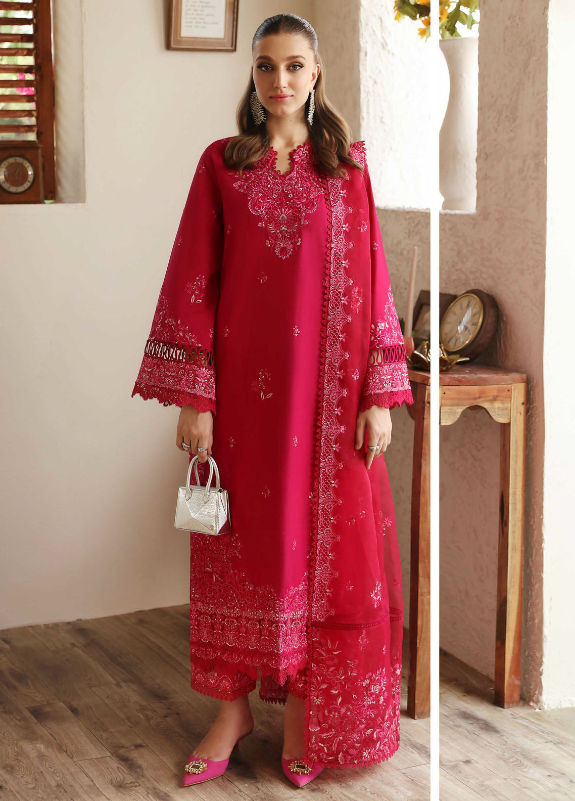 Kanwal Malik Pret Embroidered Lawn 3 Piece Suit Natalia