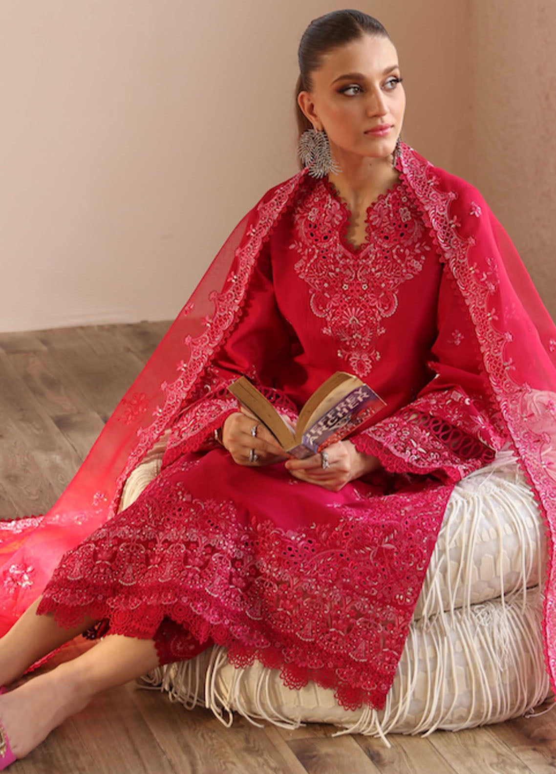 Kanwal Malik Pret Embroidered Lawn 3 Piece Suit Natalia