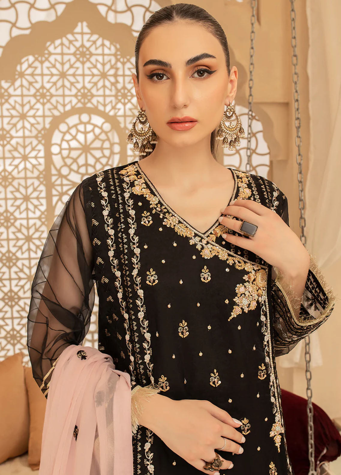 Shamooz Pret Embroidered Organza 3 Piece Suit SHM23K SEM-0505 Gul Bano