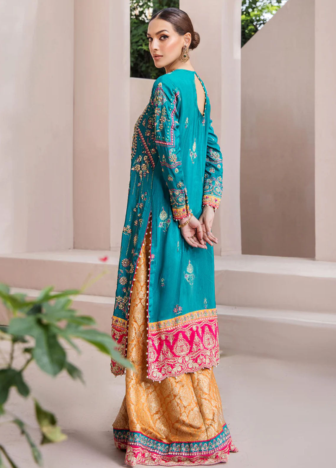 Malook By Shazia Ovais Pret Formal Silk 3 Piece Suit MWE-007 Zeenia
