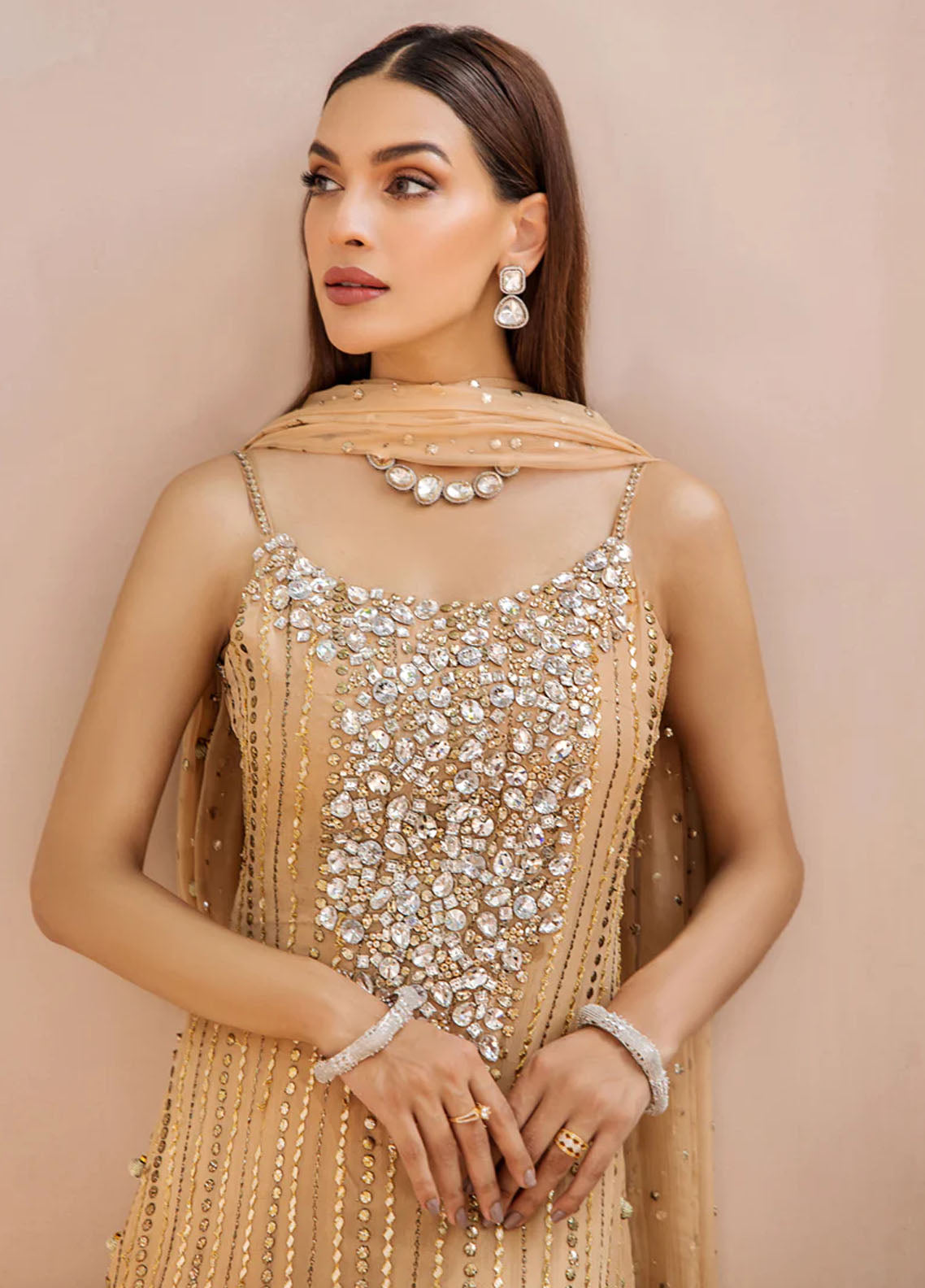 Malook By Shazia Ovais Pret Formal Chiffon 3 Piece Suit MWE-009 Chandni