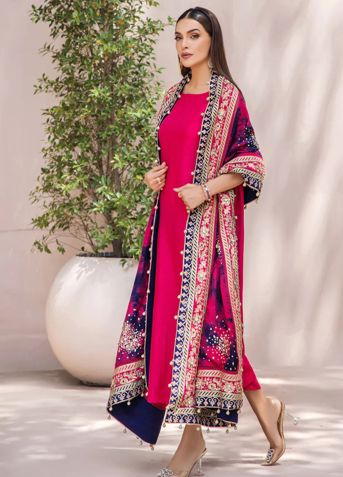 Malook By Shazia Ovais Pret Formal Silk 3 Piece Suit MWE-014 Inayat