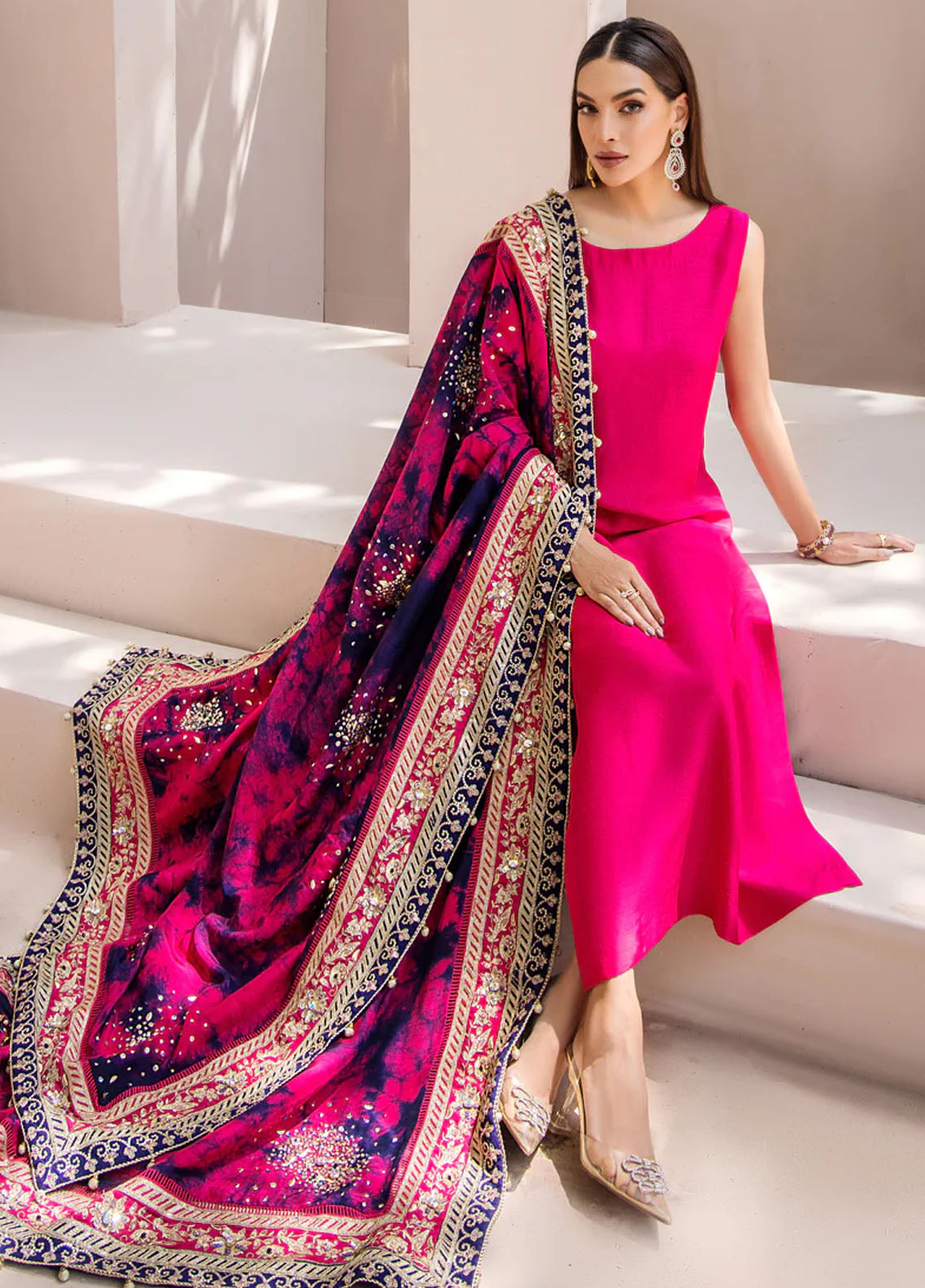 Malook By Shazia Ovais Pret Formal Silk 3 Piece Suit MWE-014 Inayat