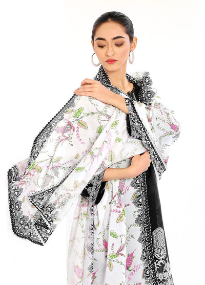 Khas Monochrome Unstitched Lawn Collection 2023 KLA-1997