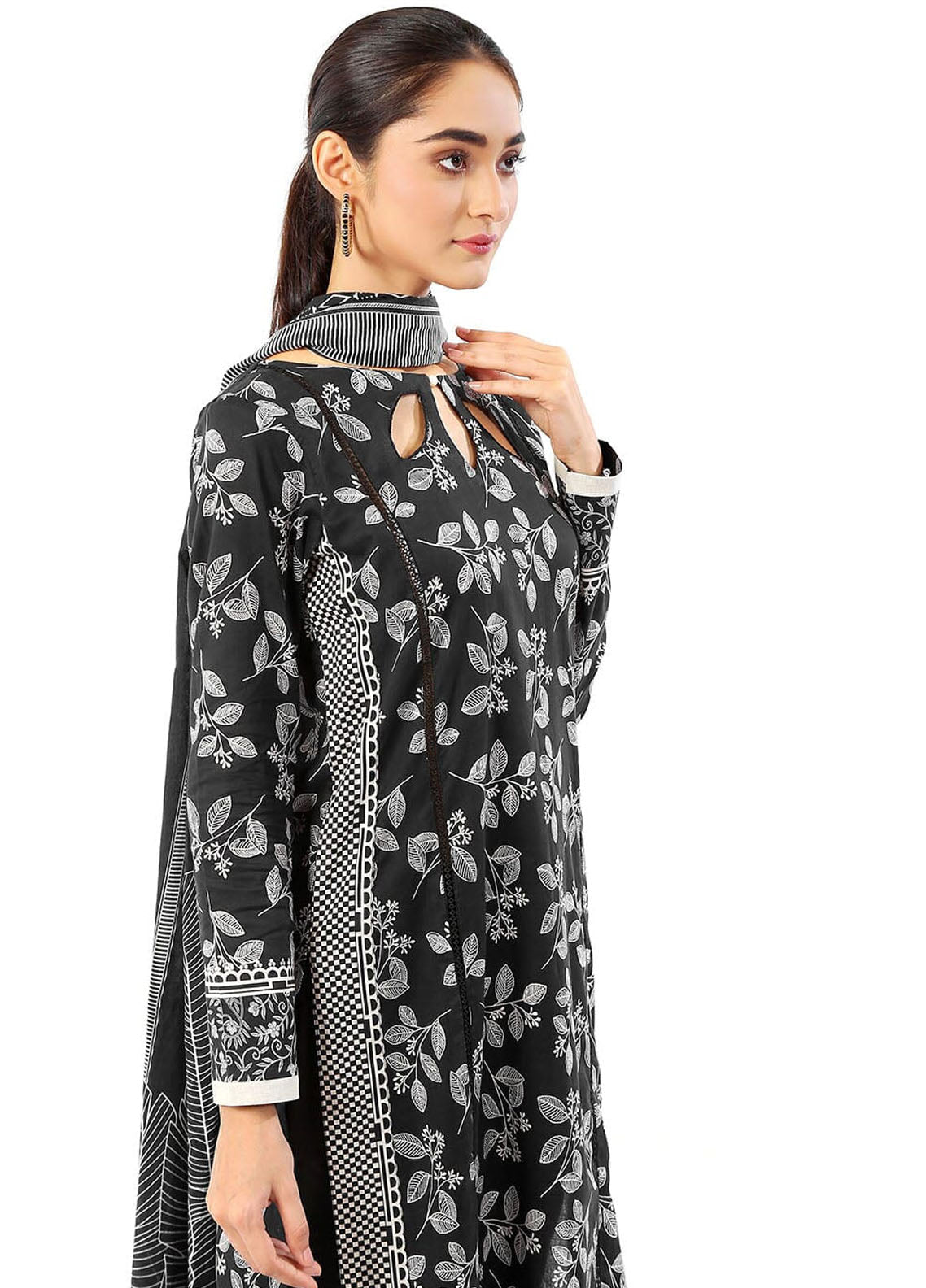 Khas Monochrome Unstitched Lawn Collection 2023 KLA-2000