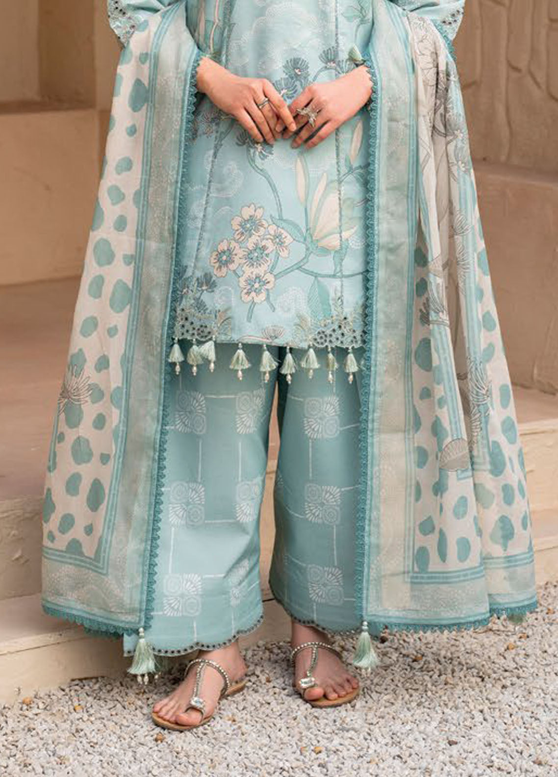 Levana by Alizeh Fashion Embroidered Lawn Suits Unstitched 3 Piece D-7030 Fawn