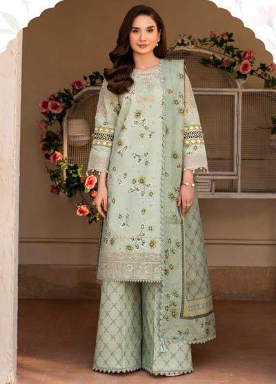 Levana by Alizeh Fashion Embroidered Lawn Suits Unstitched 3 Piece D-7027 Mintel