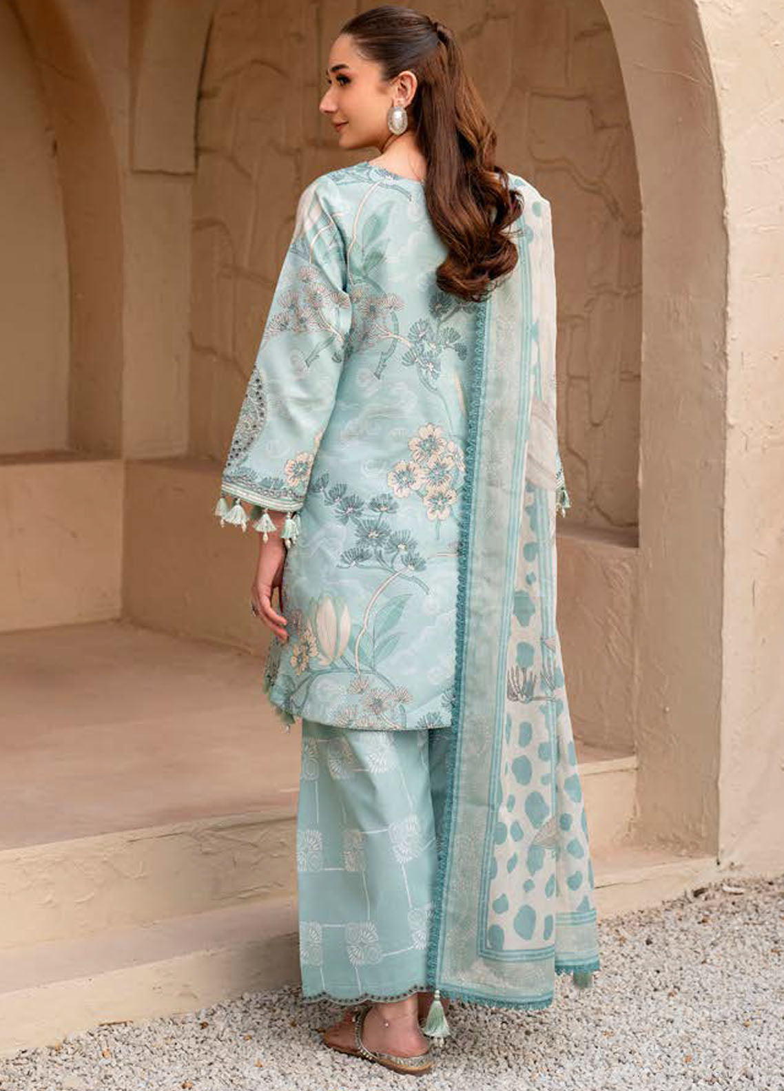 Levana by Alizeh Fashion Embroidered Lawn Suits Unstitched 3 Piece D-7030 Fawn