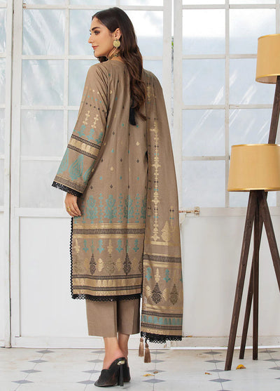 La Rosaa Pret Embroidered Karandi 3 Piece Suit JLA03 BEIGE