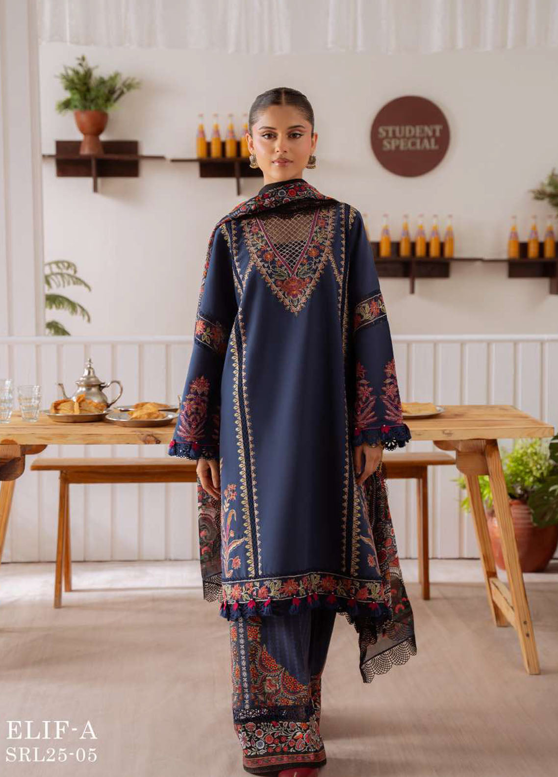Laanem by Saira Rizwan Embroidered Lawn Suits Unstitched 3 Piece Elif-A