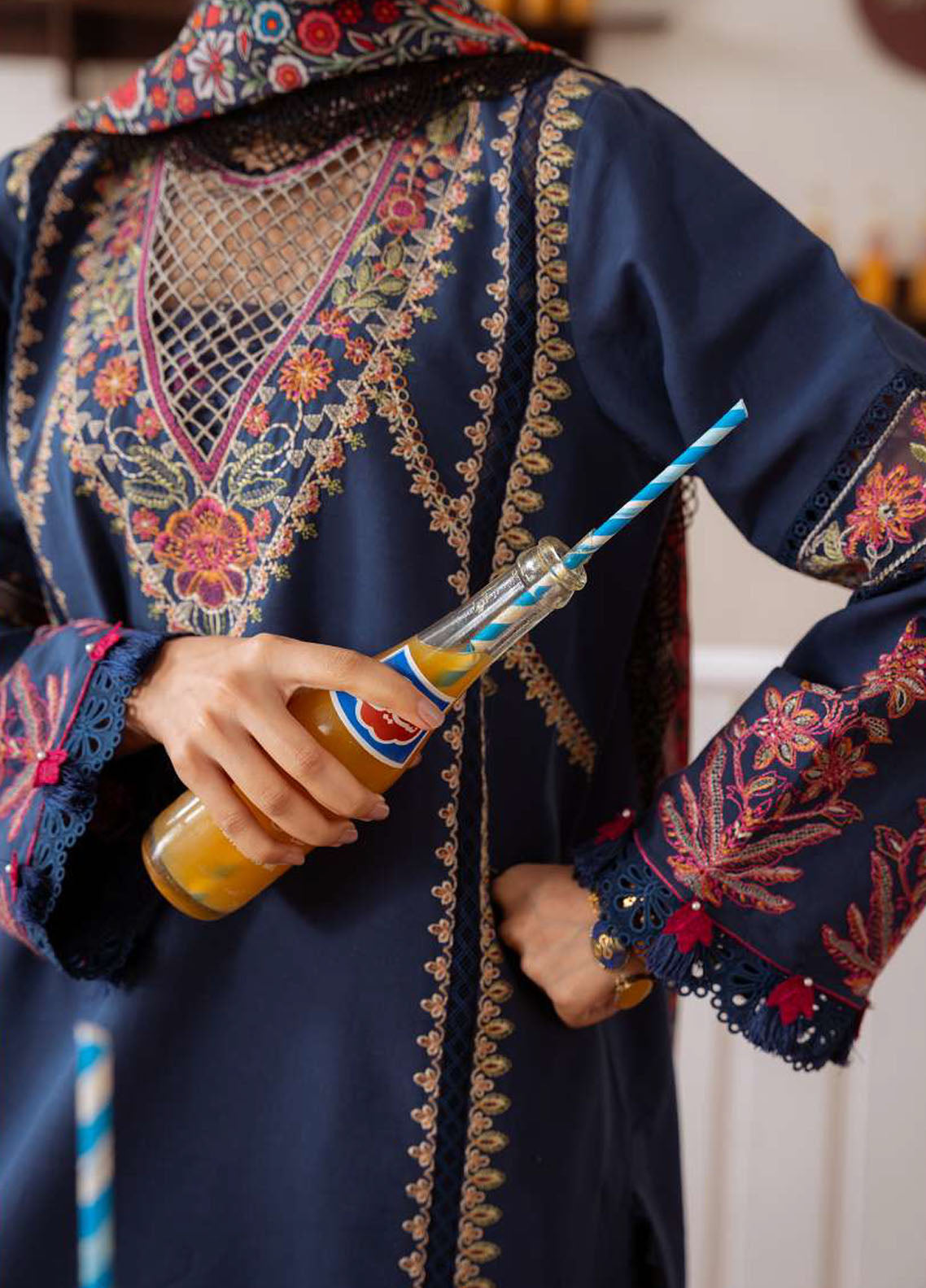 Laanem by Saira Rizwan Embroidered Lawn Suits Unstitched 3 Piece Elif-A