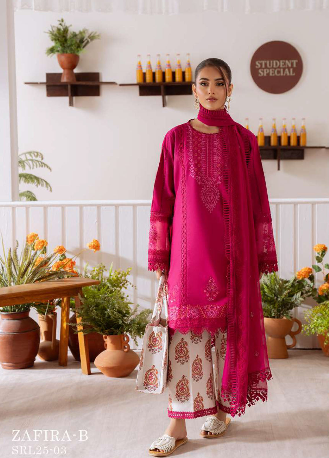 Laanem by Saira Rizwan Embroidered Lawn Suits Unstitched 3 Piece Zafira-B