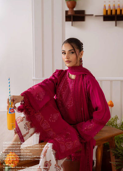 Laanem by Saira Rizwan Embroidered Lawn Suits Unstitched 3 Piece Zafira-B