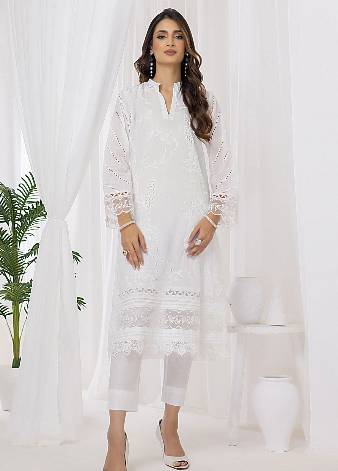 Lakhany Pret Embroidered Cambric Shirt LSM23CW LG-AM-0026