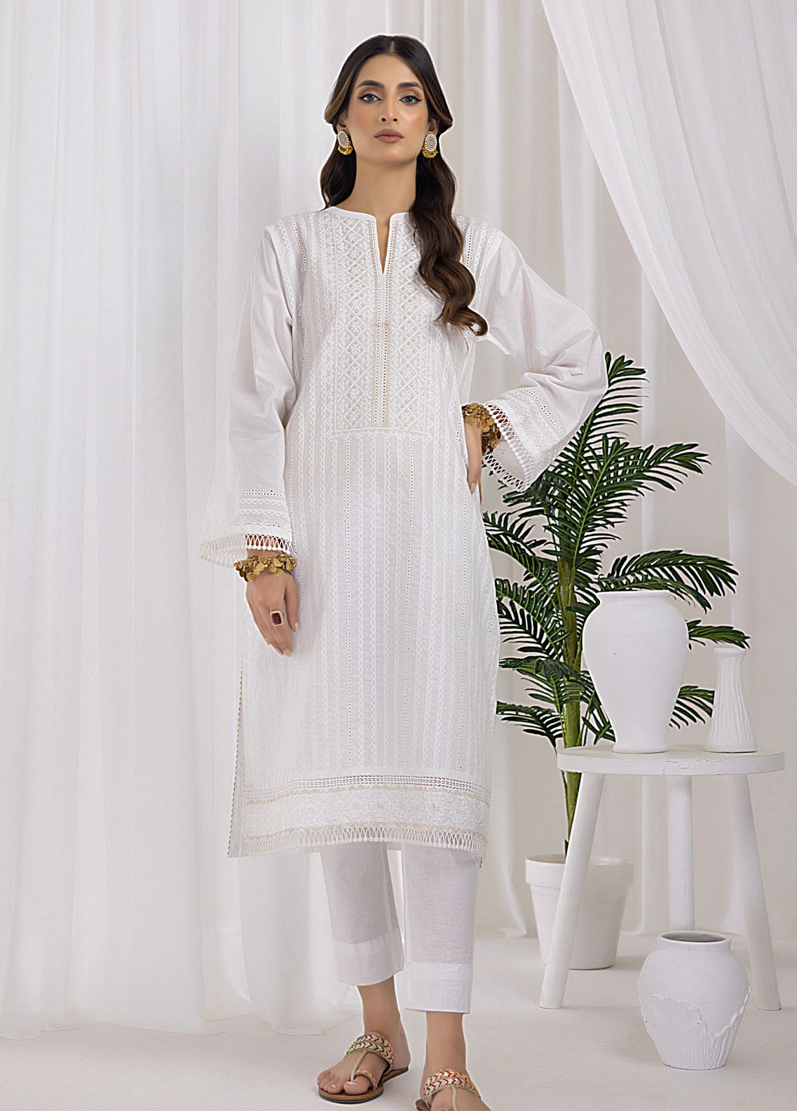 Lakhany Pret Embroidered Cambric Shirt LSM23CW LG-ZH-0069