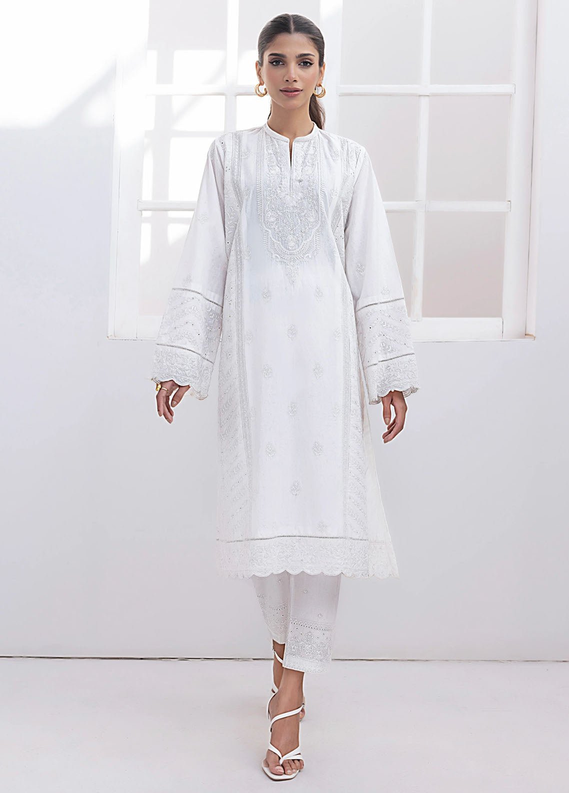 Lakhany Pret Embroidered Cambric Kurti LG-UB-0013