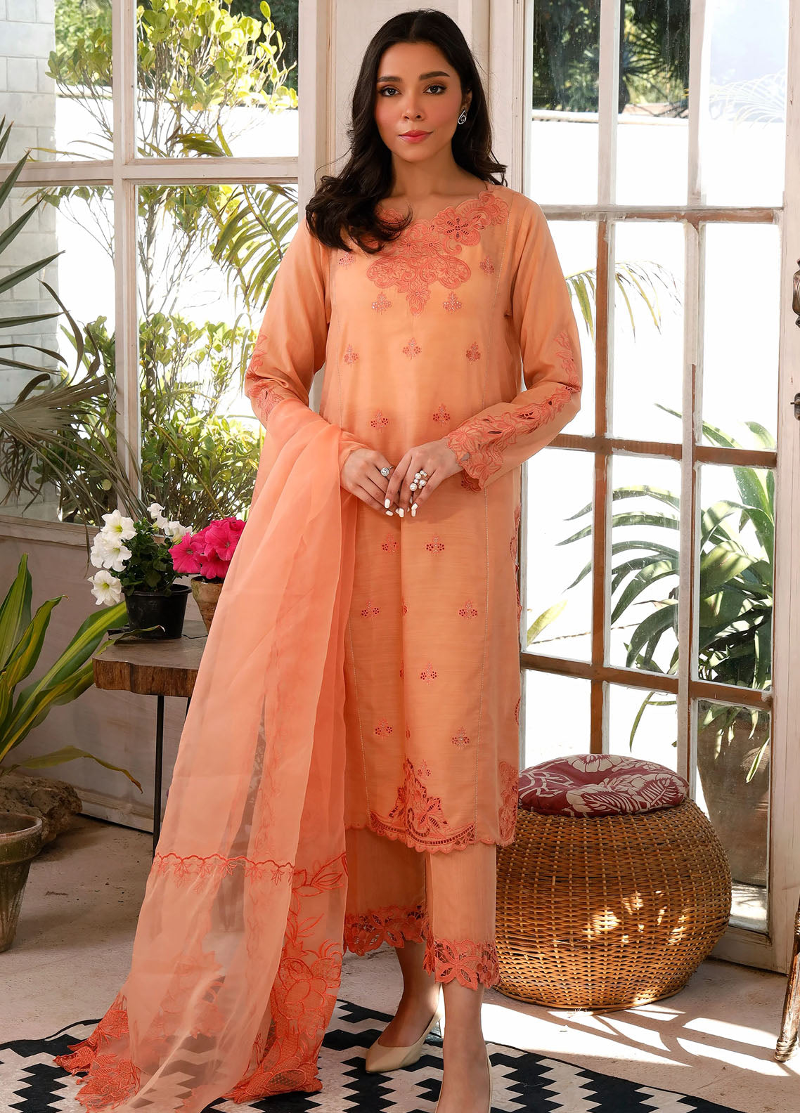 Lakhany Pret Embroidered Raw Silk 3 Piece Suit LG-UB-0022