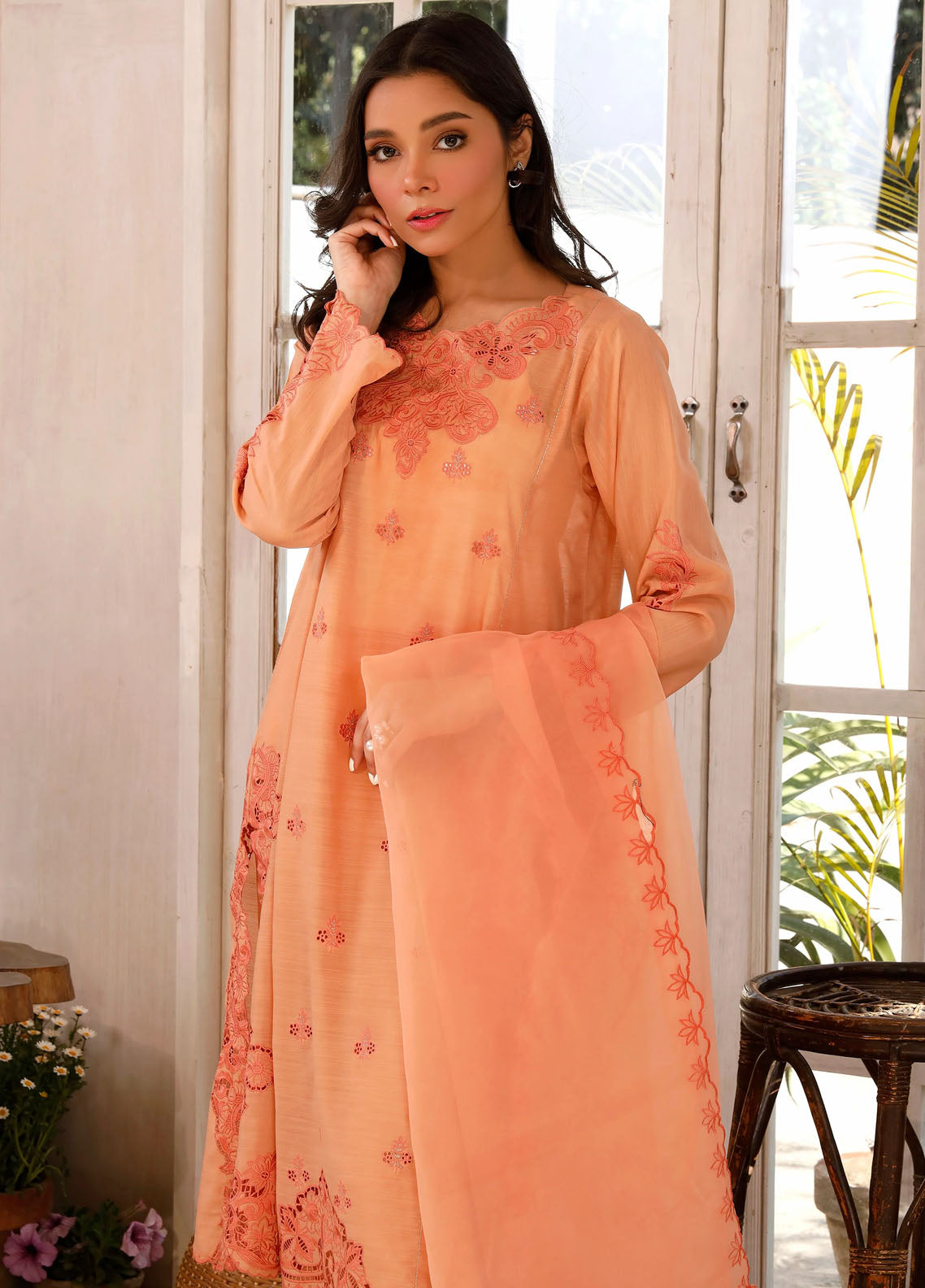 Lakhany Pret Embroidered Raw Silk 3 Piece Suit LG-UB-0022