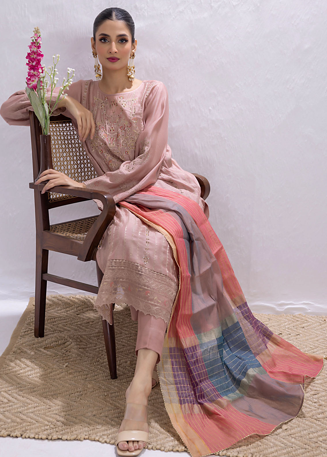 Lakhany Pret Embroidered Silk Net 3 Piece Suit LG-AS-0017