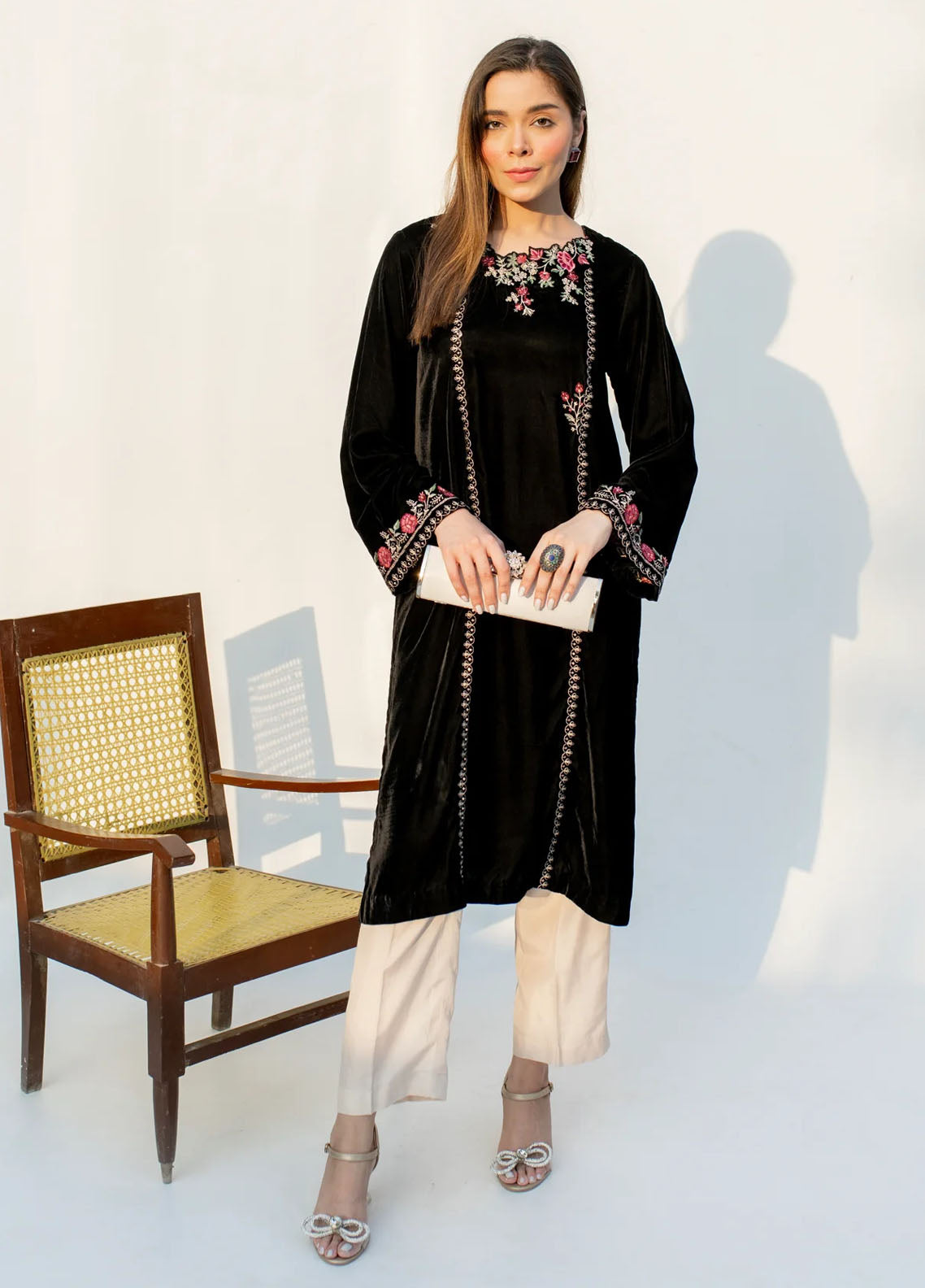 Lakhany Pret Embroidered Velvet Kurti LG-IZ-0251