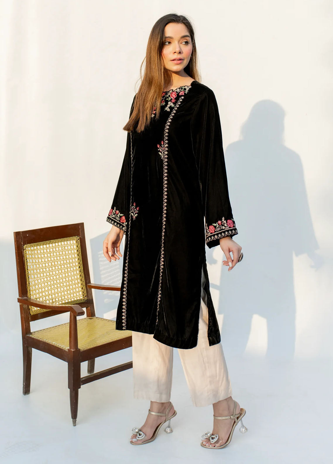 Lakhany Pret Embroidered Velvet Kurti LG-IZ-0251