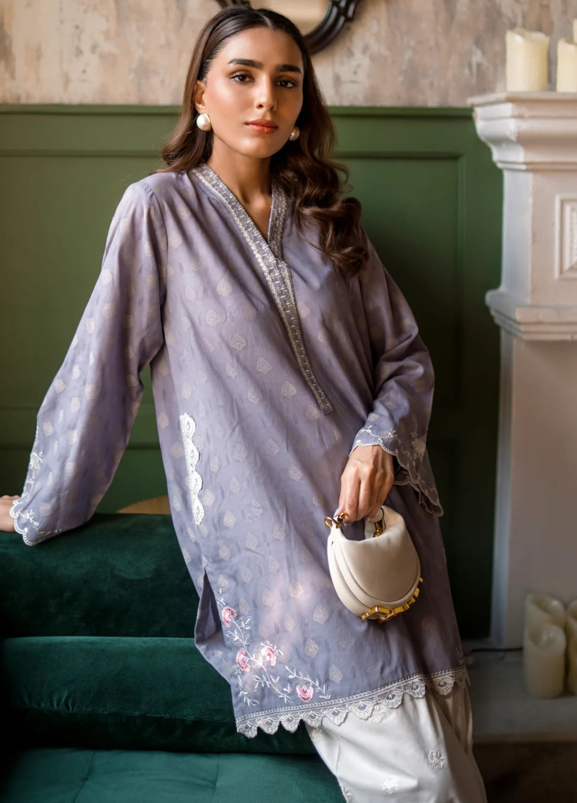Lakhany Pret Embroidered Cotton Jacquard Shirt LG-IZ-0277